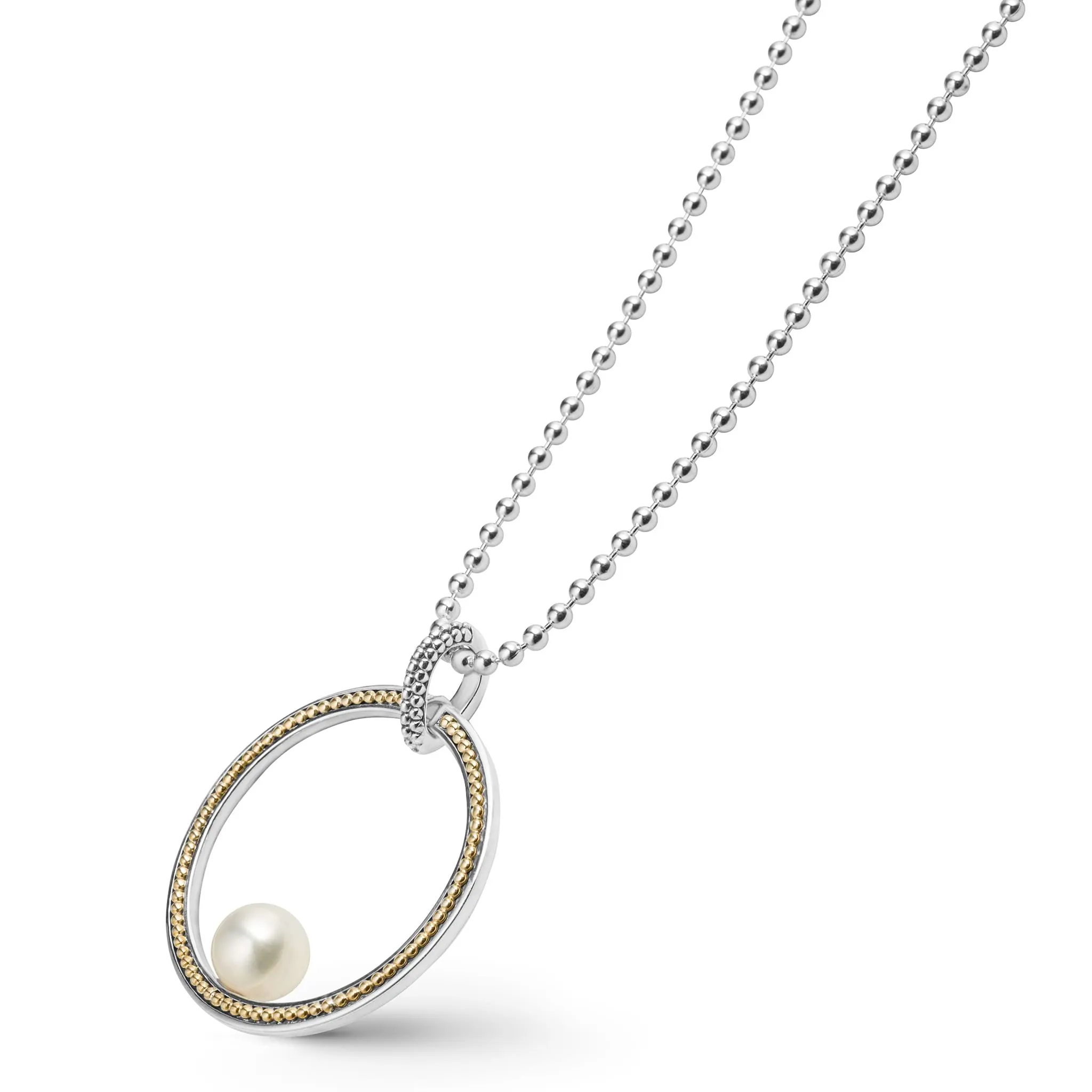 Luna Circle Pearl Statement Necklace