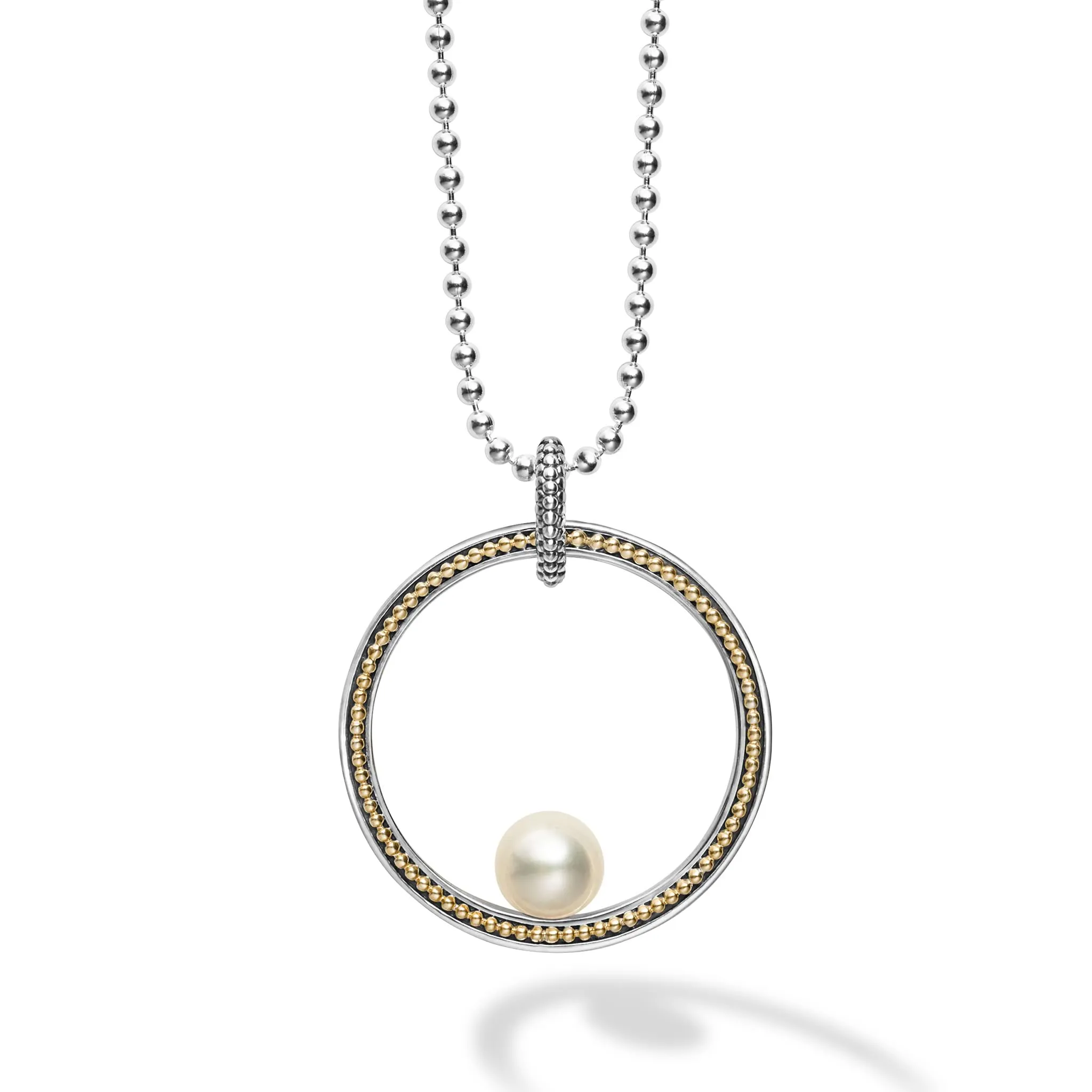 Luna Circle Pearl Statement Necklace