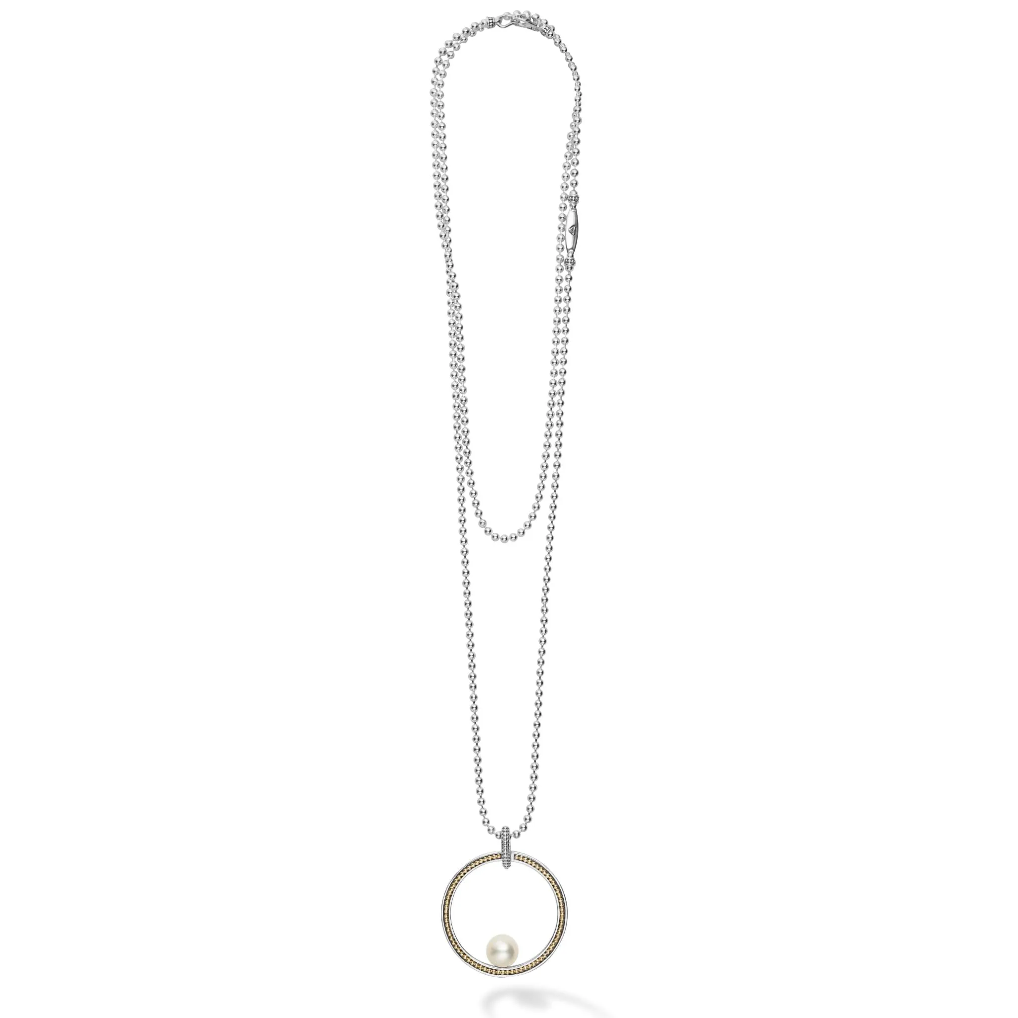 Luna Circle Pearl Statement Necklace