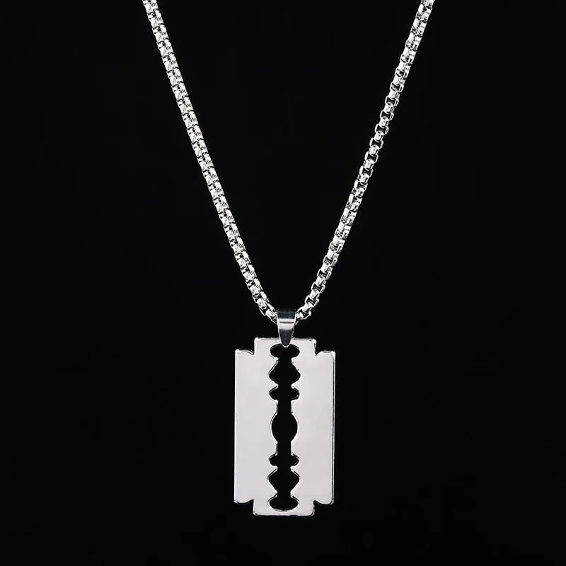 Men Statement Poker Lucky Ace of Spades Pendant Necklace Red Black Silver Color Stainless Steel Long Chain Necklaces Jewelry