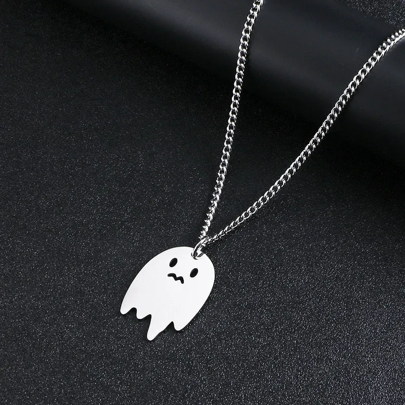 Men Statement Poker Lucky Ace of Spades Pendant Necklace Red Black Silver Color Stainless Steel Long Chain Necklaces Jewelry