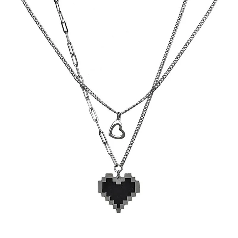 Men Statement Poker Lucky Ace of Spades Pendant Necklace Red Black Silver Color Stainless Steel Long Chain Necklaces Jewelry