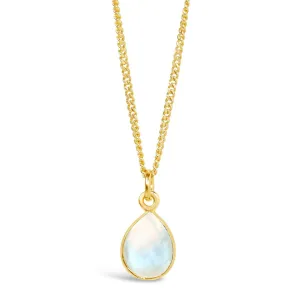 Moonstone Charm Necklace | Gold | June
