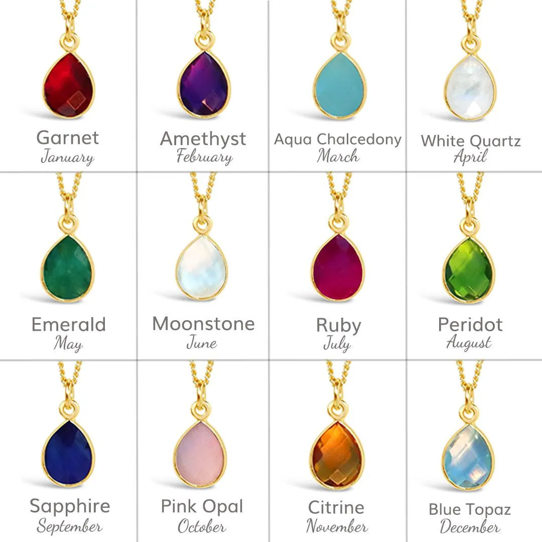 Moonstone Charm Necklace | Gold | June