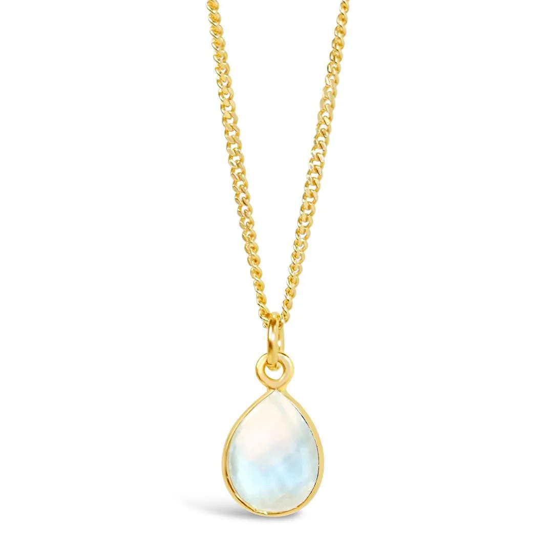 Moonstone Charm Necklace | Gold | June