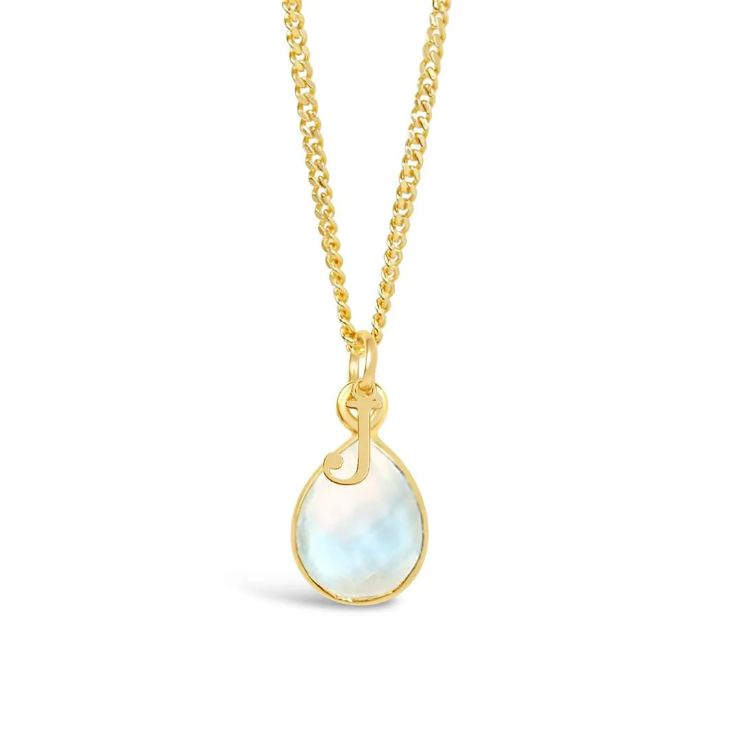 Moonstone Charm Necklace | Gold | June