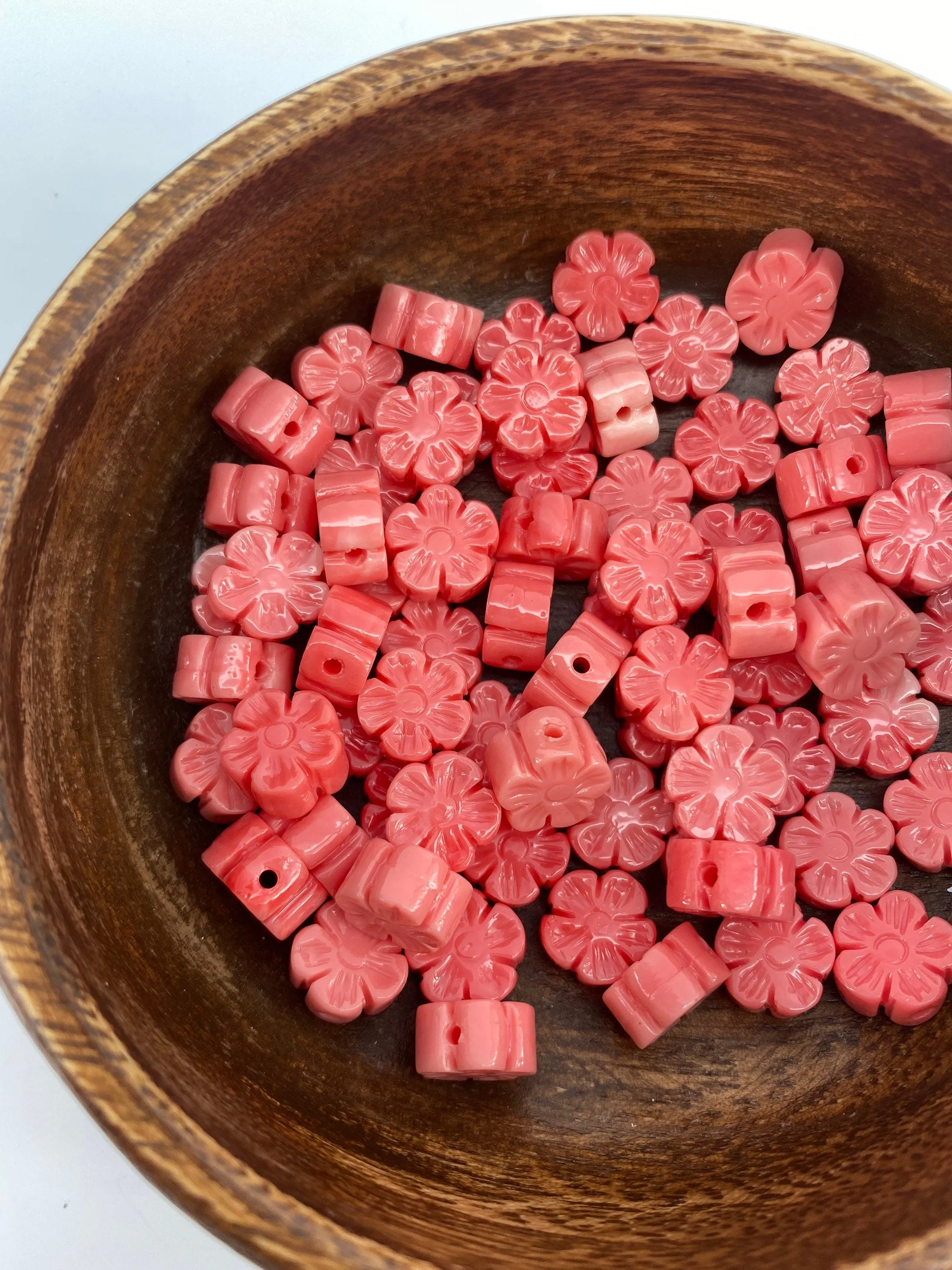 Mother Of Pearl Flower Beads, Sku#M687