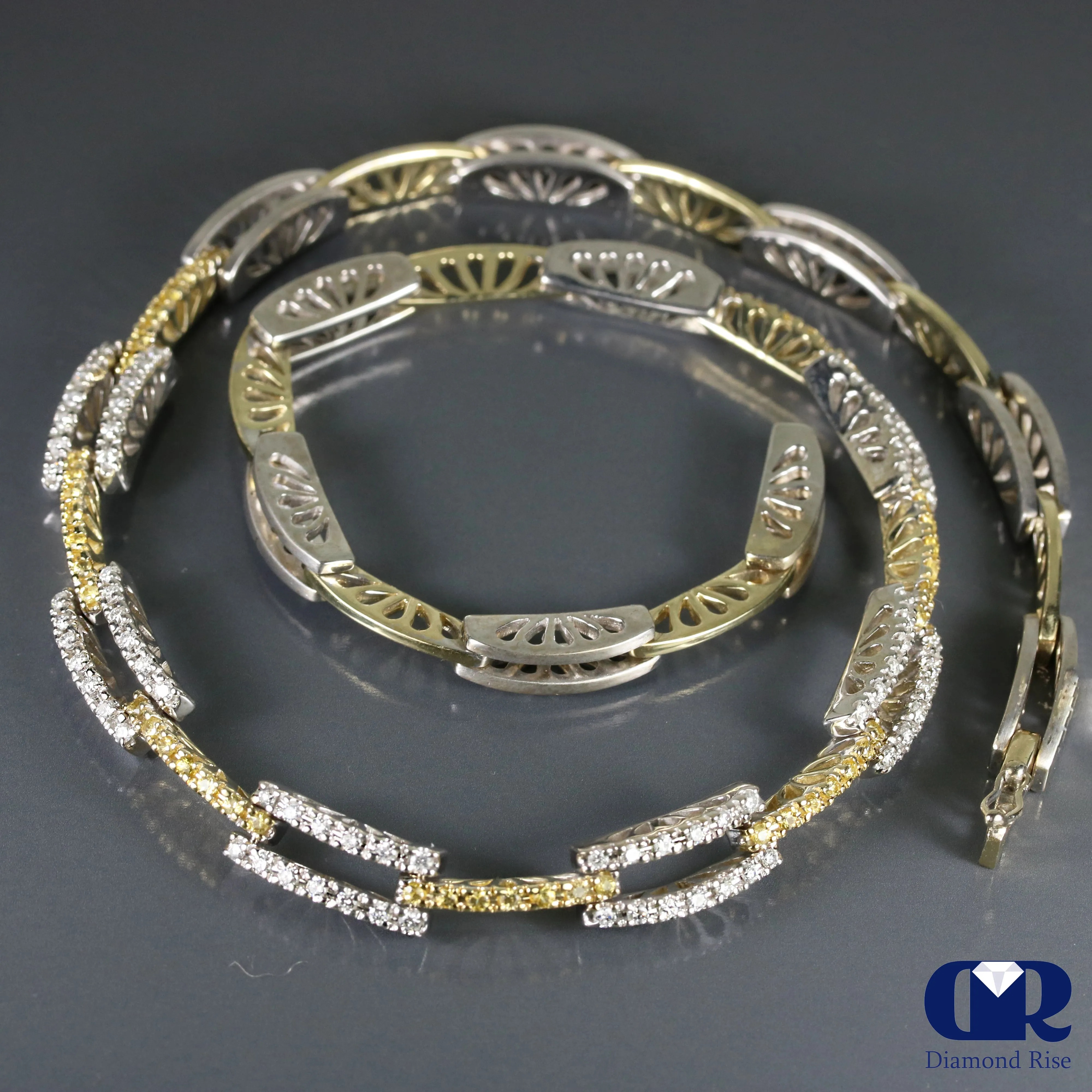 Natural 3.27 Ct Round Cut Diamond Necklace In 14K Gold With 18"