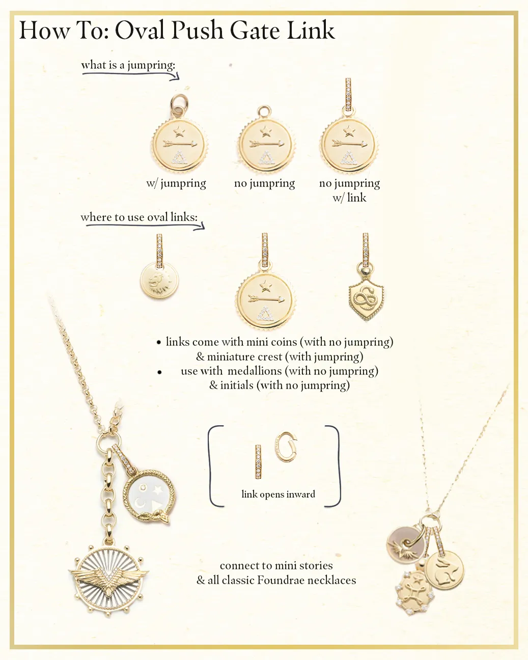 Oval Push Gate Annex Link Rose Gold
