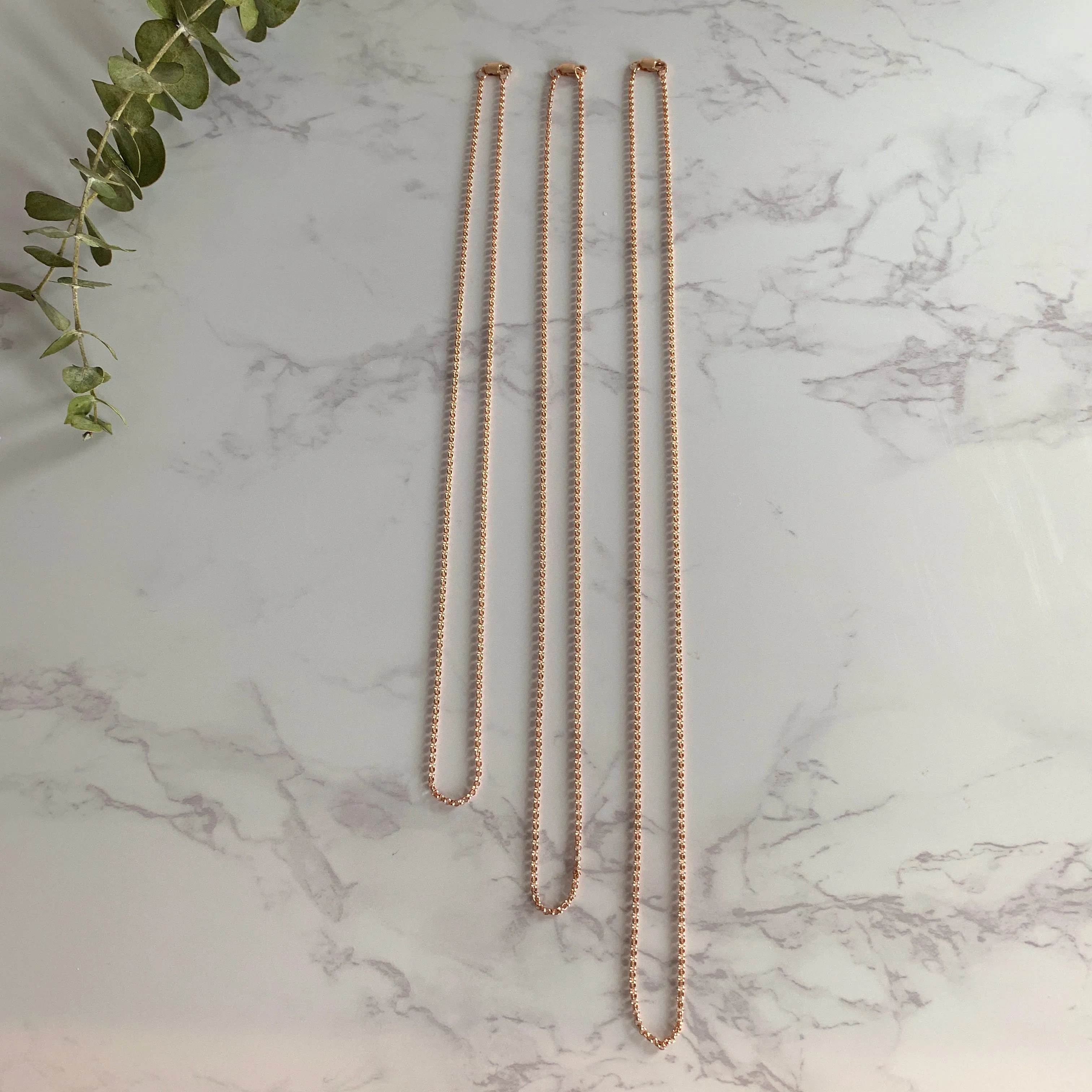Rose Gold Rolo Chain
