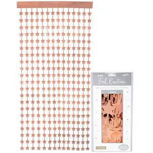 Rose Gold Stars Foil Curtain