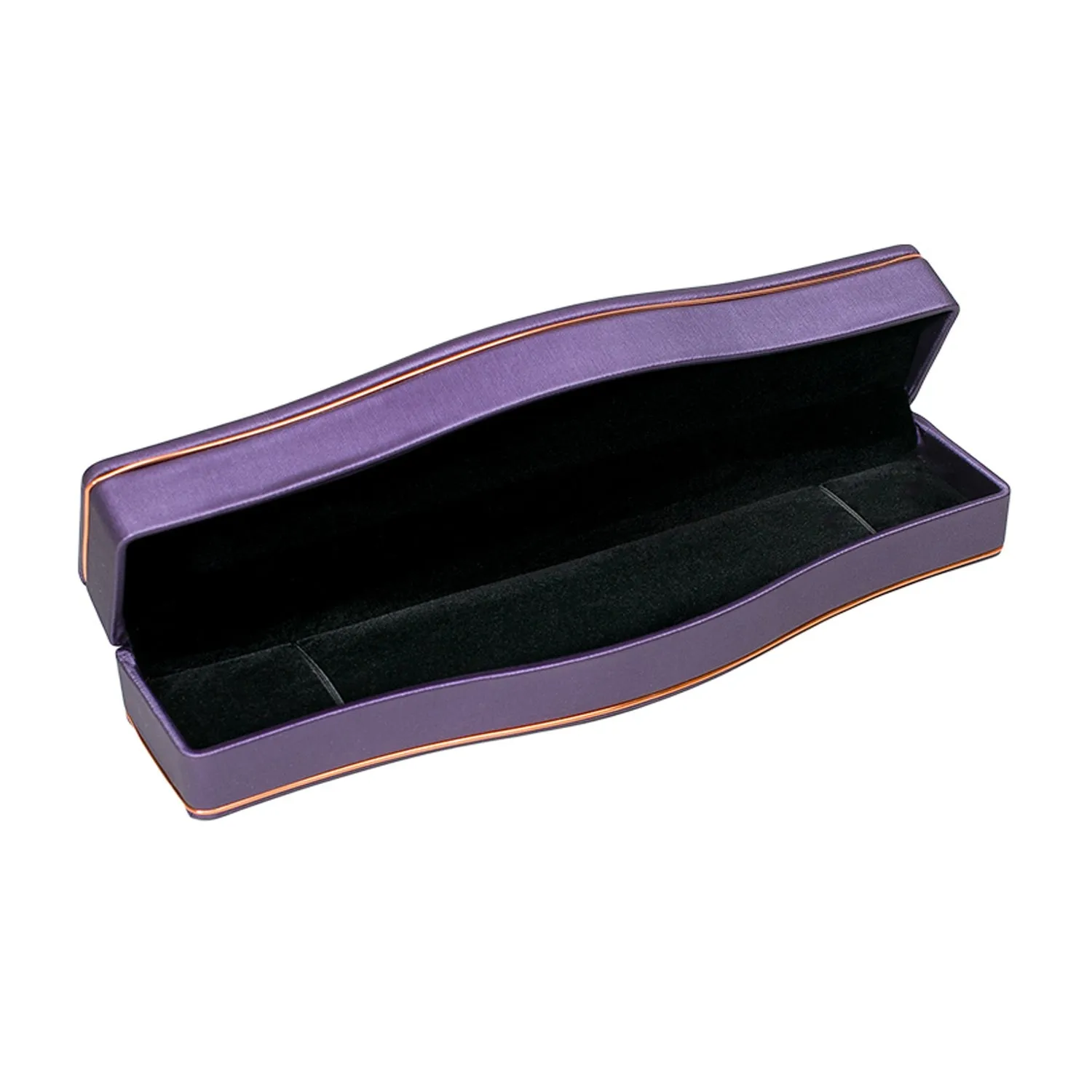Rose Gold Trim Bracelet Box Purple
