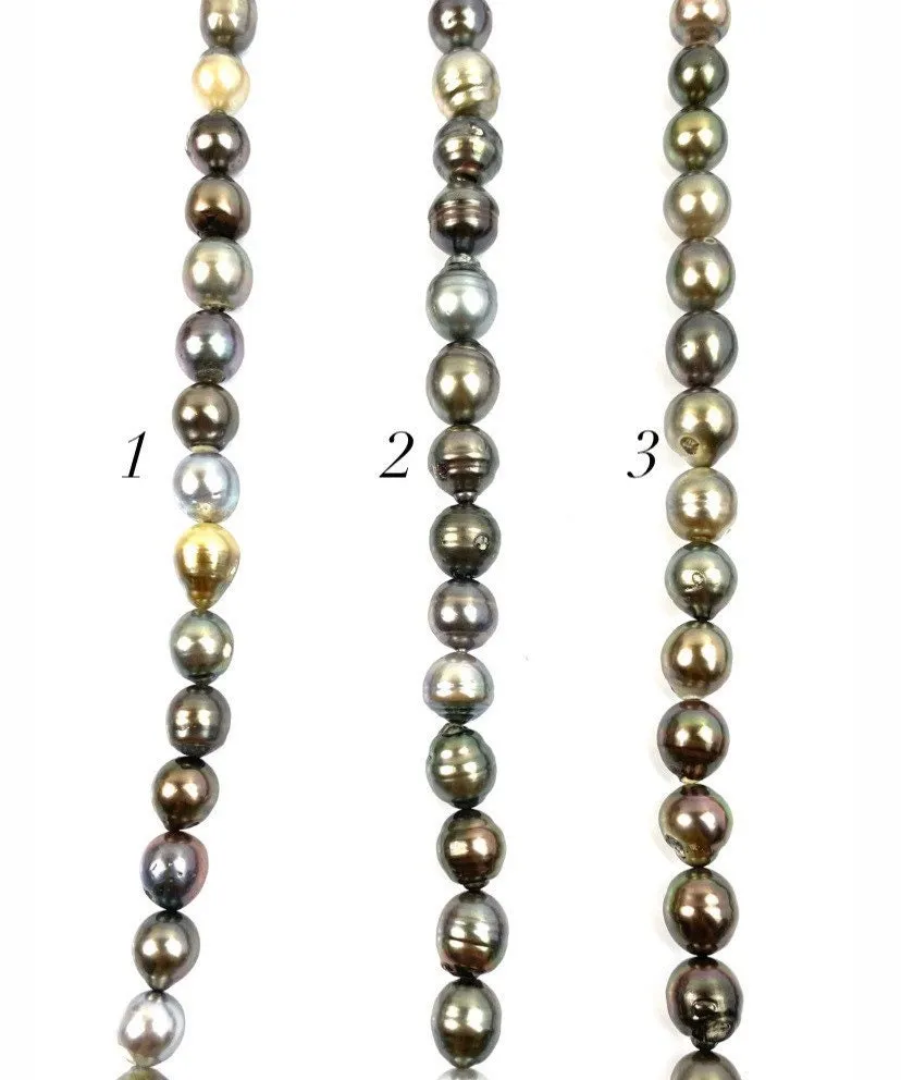Shimmering, 9mm-12mmTahitian Pearl Strands, Tahiti Pearls, SKU 993