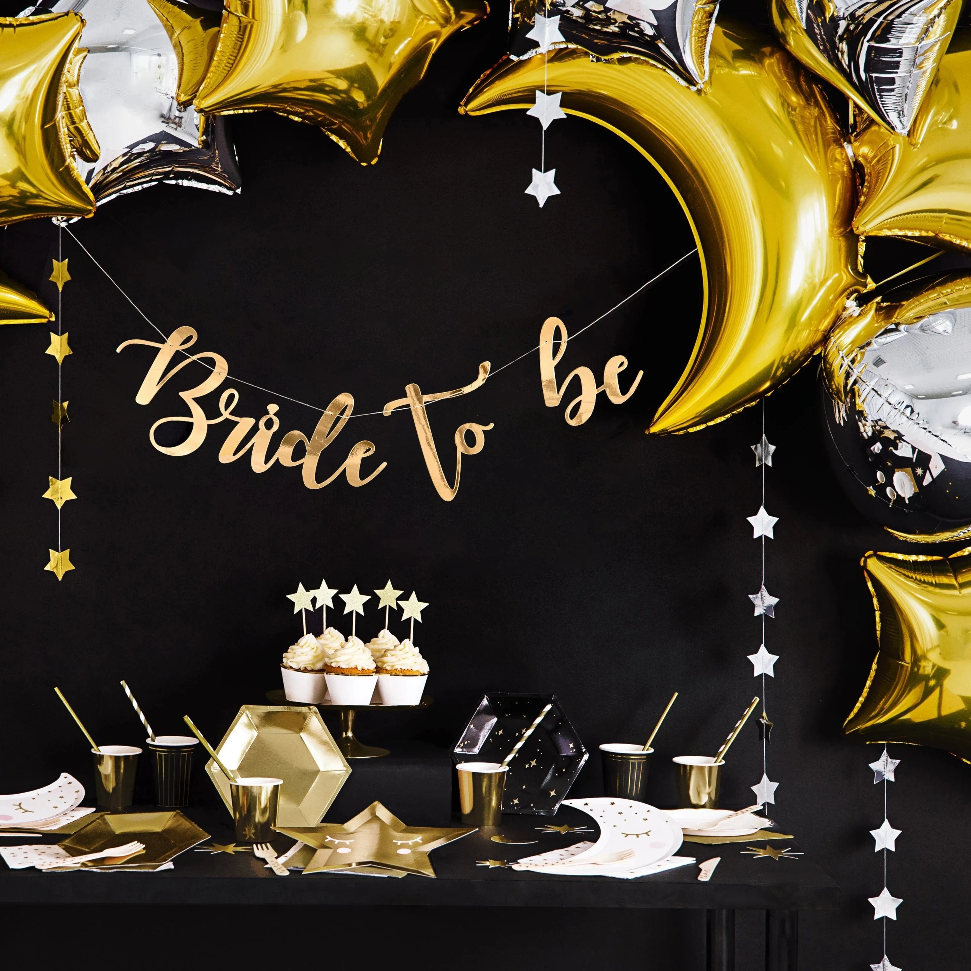 Shiny Star Garland - Silver