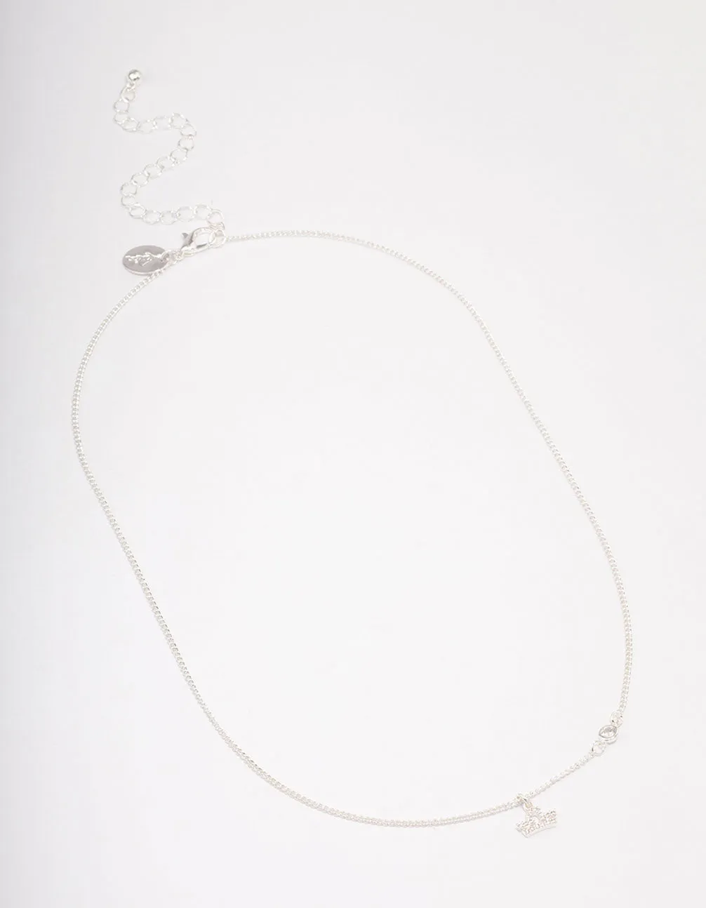 Silver Plated Libra Necklace With Cubic Zirconia Pendant
