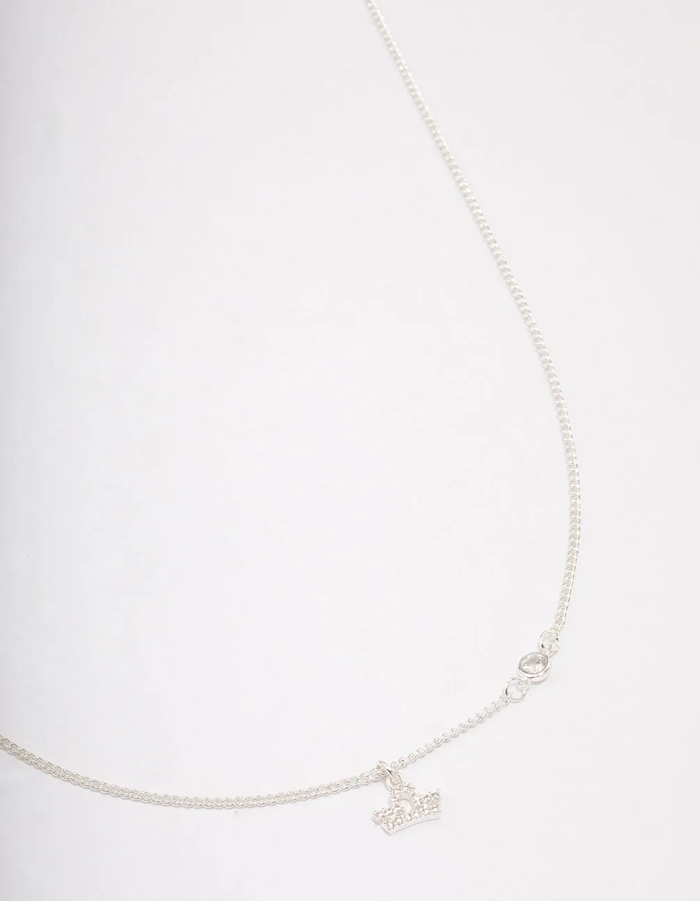 Silver Plated Libra Necklace With Cubic Zirconia Pendant