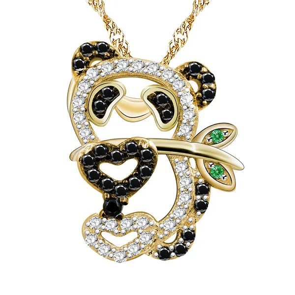 Small panda charm necklace