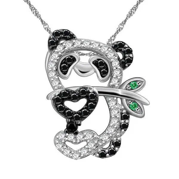 Small panda charm necklace