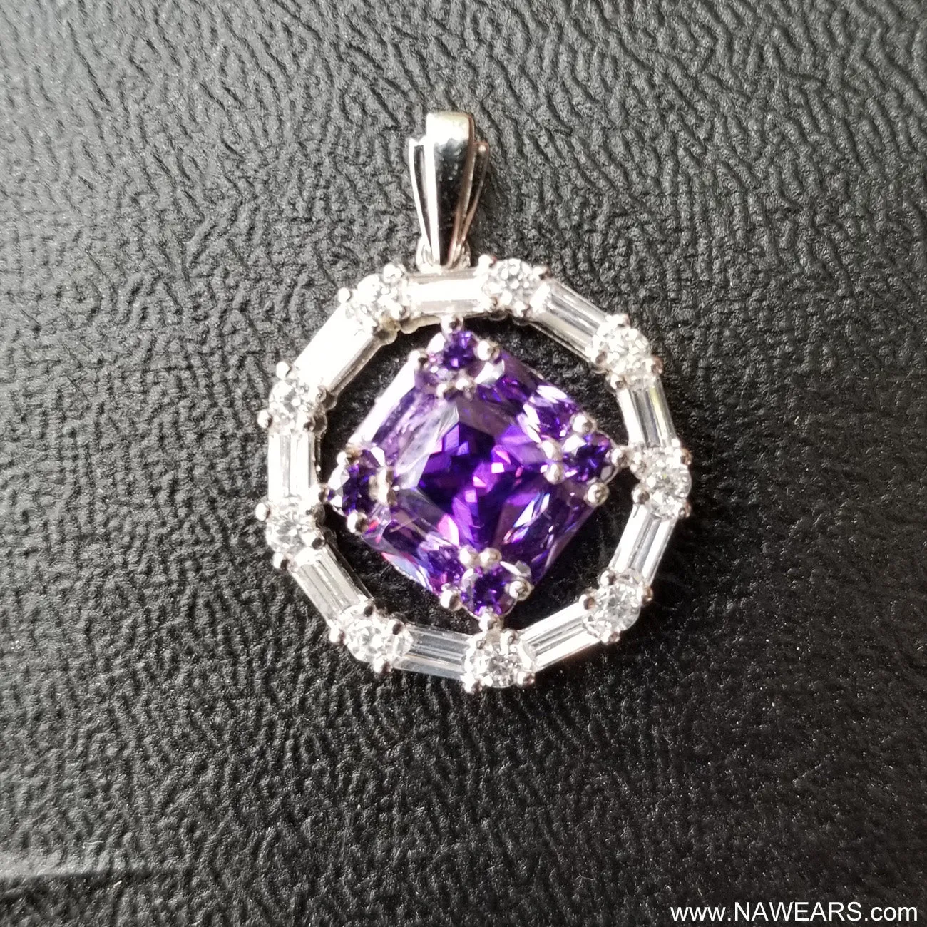 ssj020- Med CZ & Gem Stone Pendant