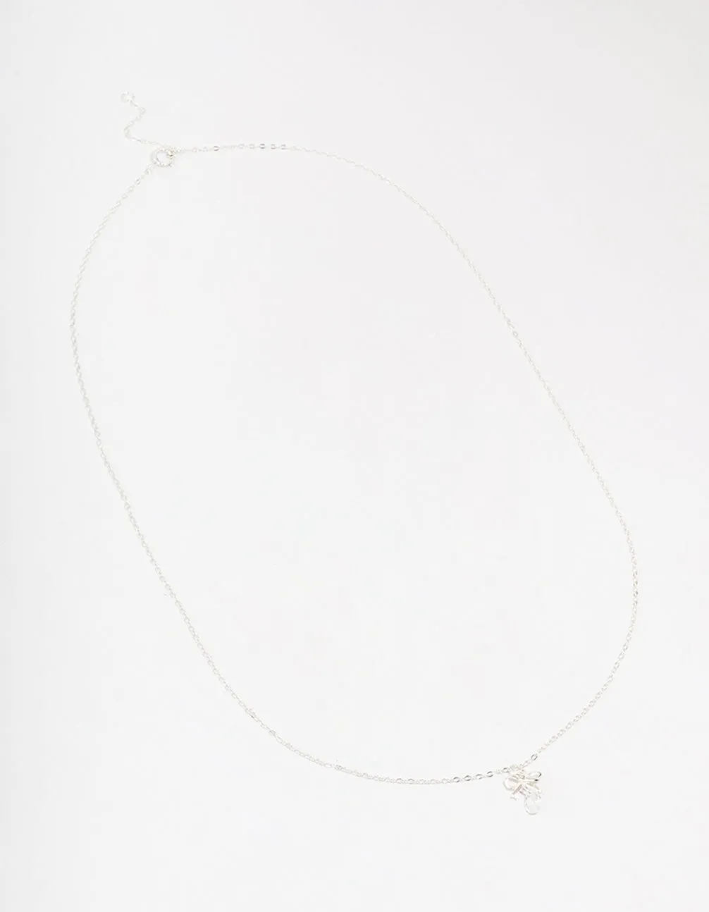 Sterling Silver Bow Pendant Necklace