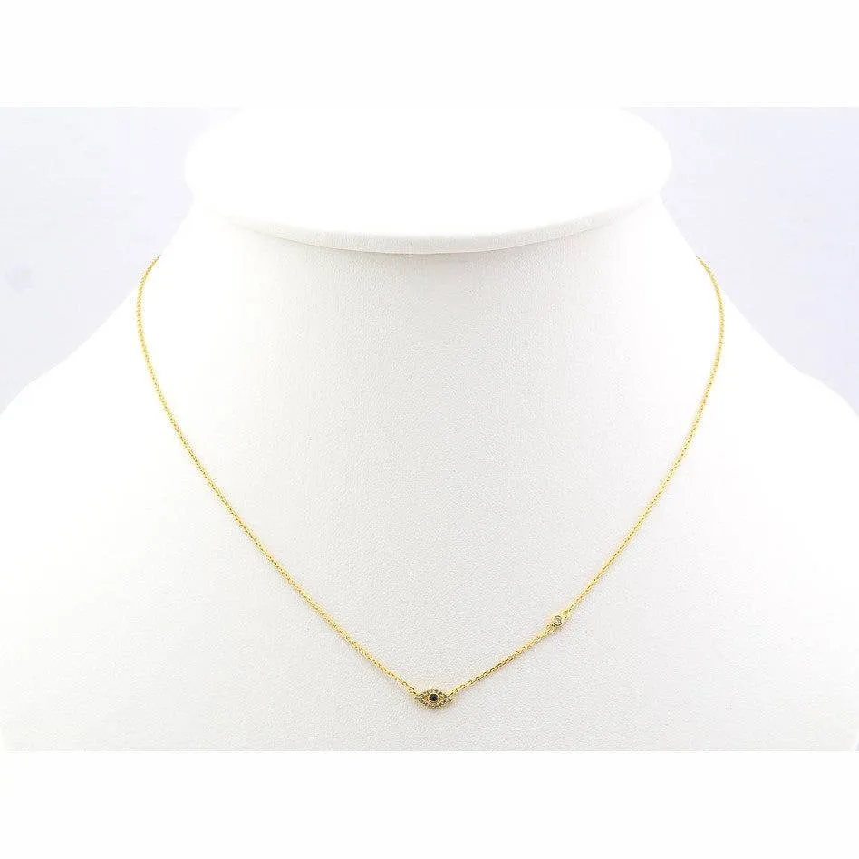 TAI Mini Evil Eye Pendant Necklace- Gold